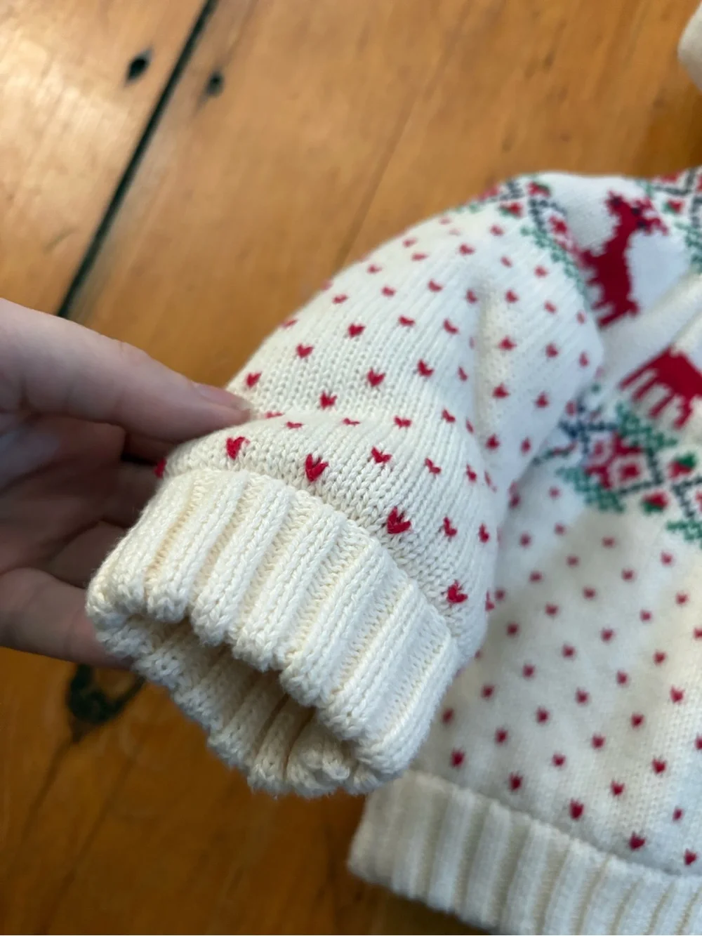 Hanna Andersson Gnome Hood Sweater Jacket Dear Deer, Size 6-12 Months Baby Kids